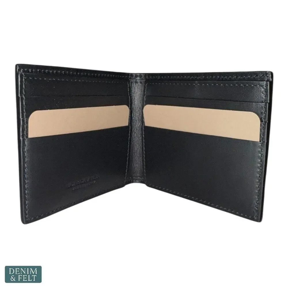 NEW Bottega Veneta Cassette Intreccio Leather Bifold Wallet Black Italy Designer